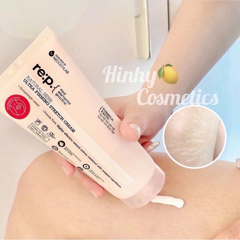 Kem Rạn Da RE:P Giảm Rạn Da Bụng Đùi Săn Chắc Da Làm Mờ Sẹo RE:P NATURAL HERB ULTRA FIRMING STRETCH CREAM | BigBuy360 - bigbuy360.vn