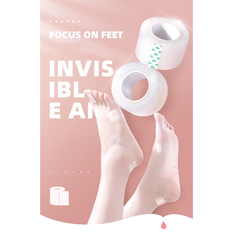 1 Cuộn Miếng Dán Gót Giày Cao Gót Bằng PE Trong Suốt Chống Mòn Đa Năng Tiện Dụng