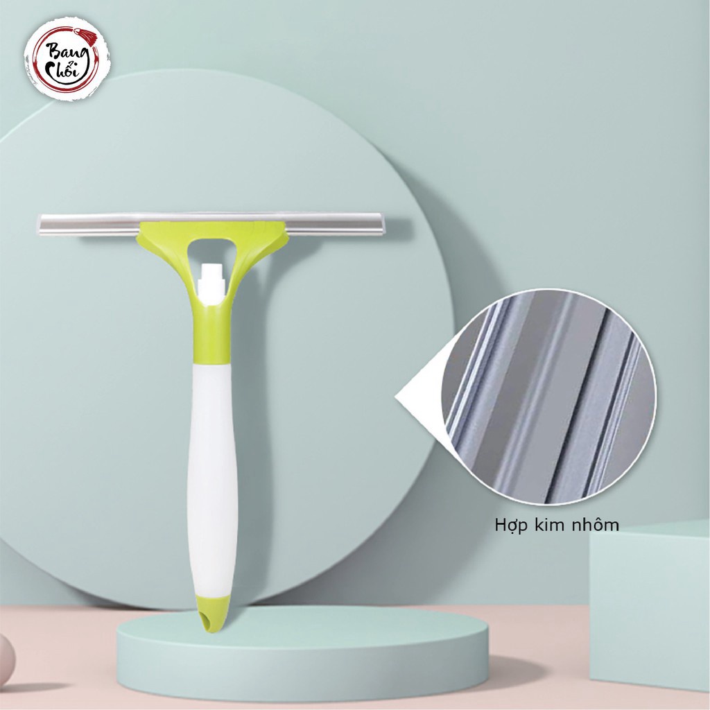 Cây Lau Kính Tiện Dụng Có Bình Xịt Thông Minh -  Cây Lau, Gạt Kính Cán Cứng Đẩy Sạch Kính Hơn (Màu Ngẫu Nhiên)