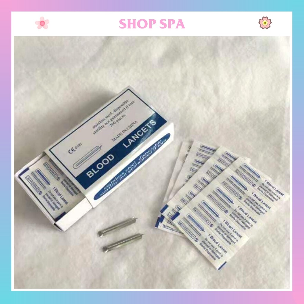 Kim chích mụn, kim chích máu Blood Lancets hộp 200 chiếc