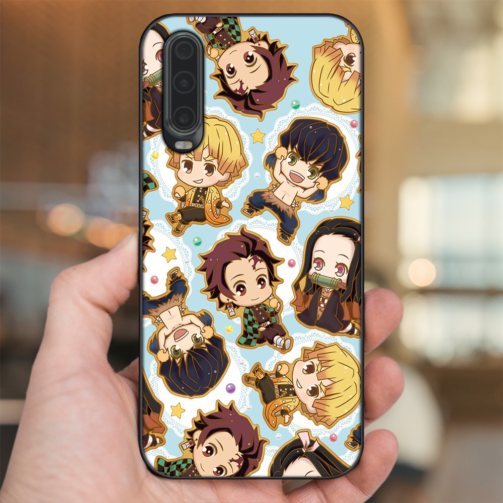 Ốp lưng Huawei P30 viền đen in hình Zenitsu Kimetsu no Yaiba