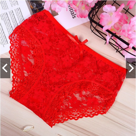 QUẦN LÓT REN COTTON ĐÍNH NƠ HOA NHÍ SEXY THOÁNG MÁI THOẢI MÁI | BigBuy360 - bigbuy360.vn