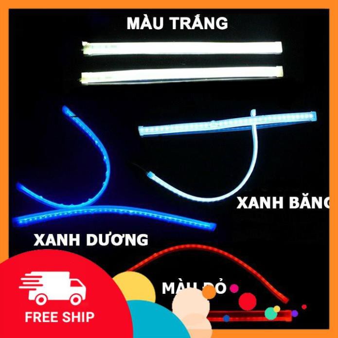 🍁Rẻ Vô Địch🍁 Bộ Led Dây Độ Mí Ngoài Đèn Pha Ô Tô 2 IN 1 30cm 45cm 60cm Xi Nhan Vàng Chạy Đuổi