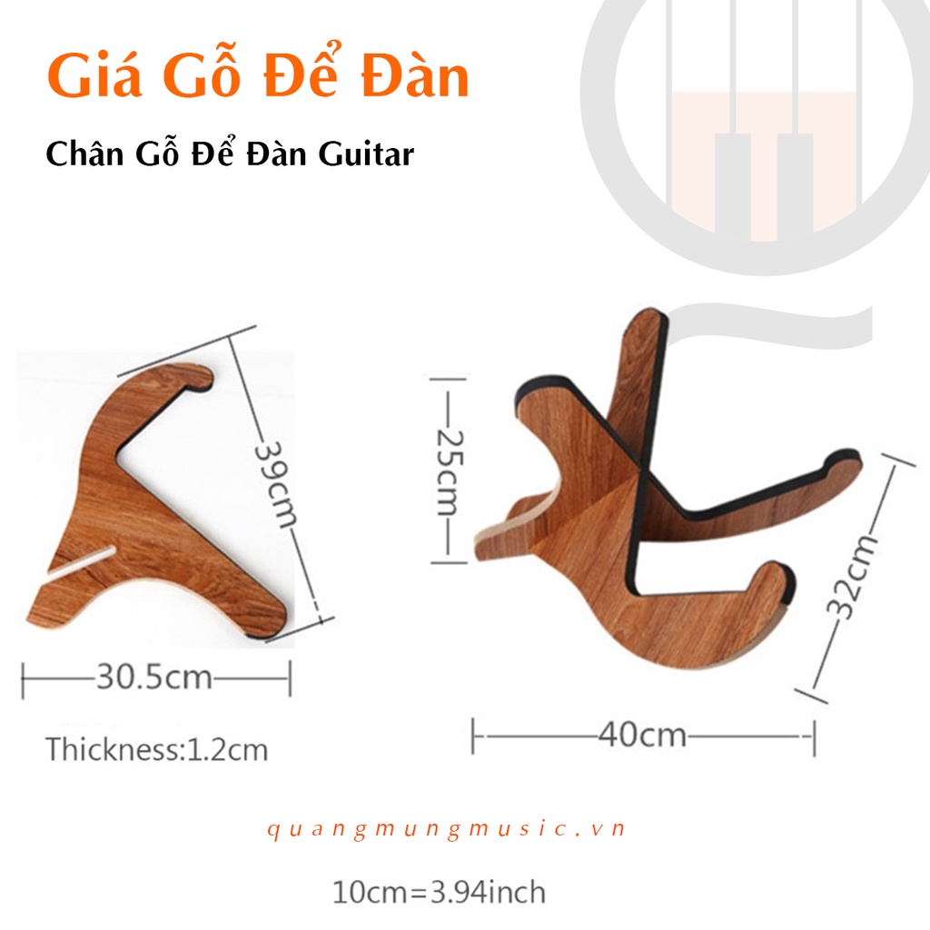 Giá Đỡ Bằng Gỗ Để Sàn Cho Đàn Guitar - ukulele tiện dụng - Chân Gỗ Kê Đàn