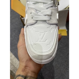GIÀY LV TRAINERS SNEAKER ALL WHITE LAI AU [ BẢN CAO CẤP ]