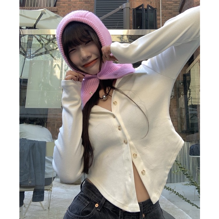 Áo sơ mi nữ tay dài cổ bẻ ôm dáng thanh lịch thời trang phong cách Hàn Quốc | BigBuy360 - bigbuy360.vn