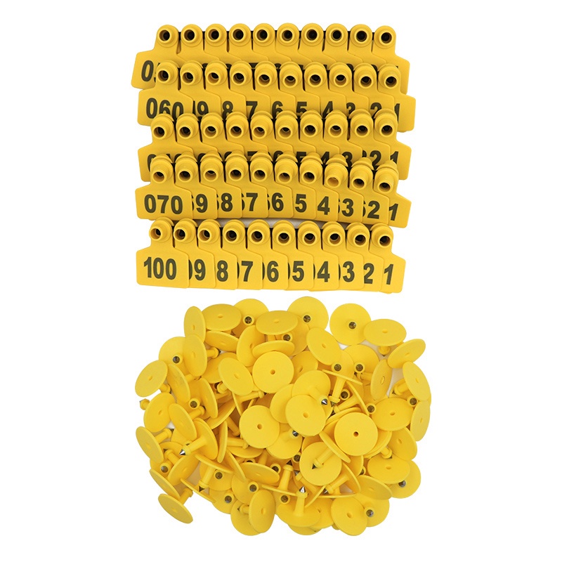 Thẻ Tai Heo, Sẵn Số 001-100 Thẻ Đeo Tai Bằng Nhựa Với Dễ Dàng Sử Dụng  Cho Gia Súc Lợn