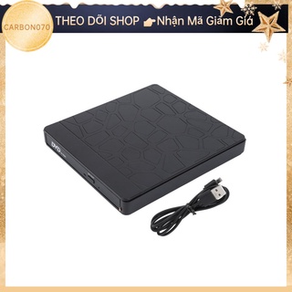 Carbon070 External CD DVD Drive Stone Pattern Portable USB TYPE C Optical Built in Card Burner Player for Laptop PC