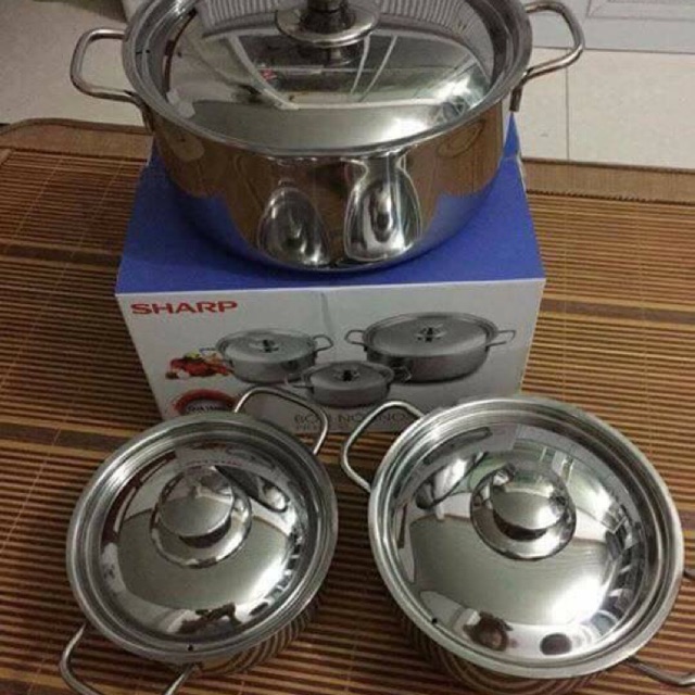 Bộ 3 nồi inox