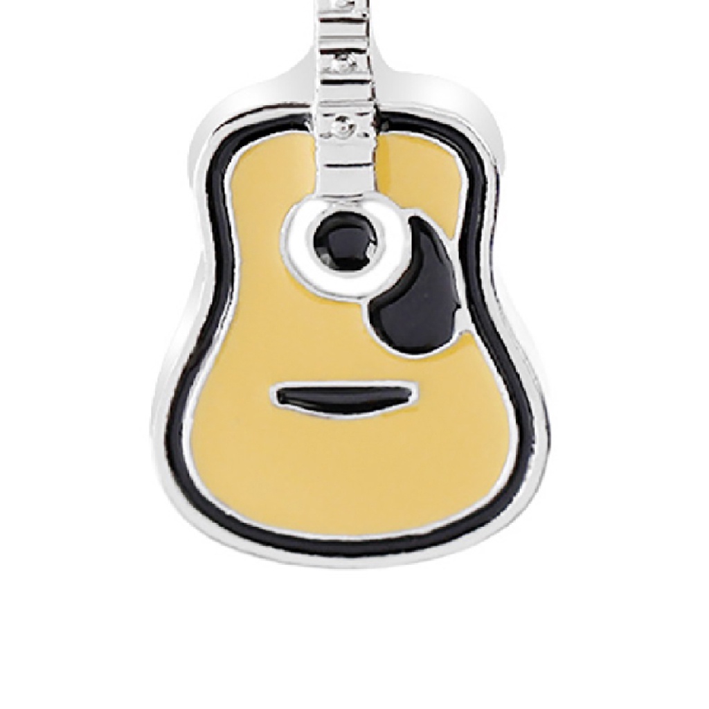Trâm cài áo hình guitar tráng men thời trang unisex