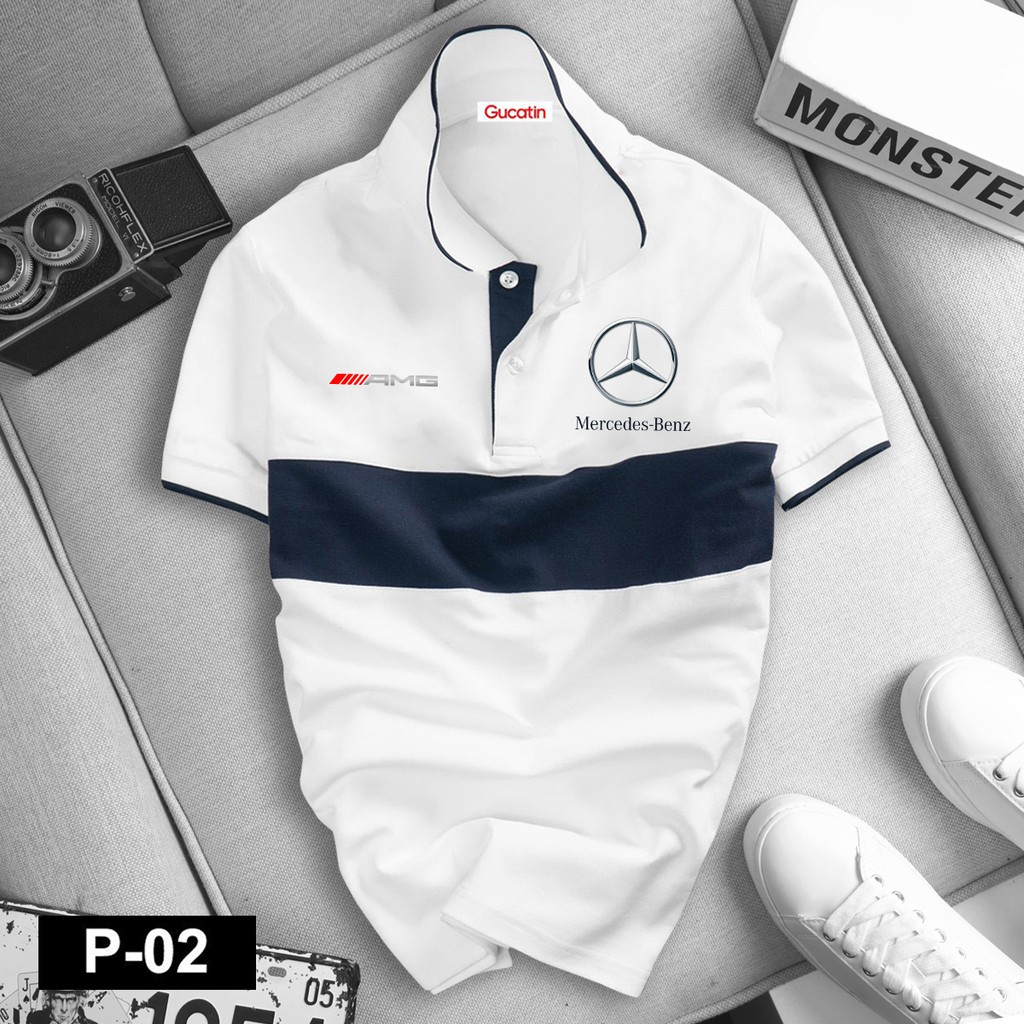 Áo phối polo có cổ xe MERCEDES - AMG ĐỎ nam nữ cao cấp, vải cá sấu Cotton xịn, chuẩn form, sang trọng, lịch lãm - GUCATI | BigBuy360 - bigbuy360.vn