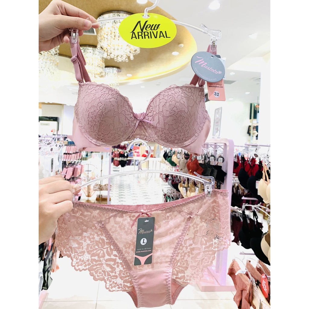 Bộ Đồ Lót Nữ Có Gọng Phối Ren Thỏa Mái Gợi Cảm Hồng Đất (Mustoto MA19 MQ23) | BigBuy360 - bigbuy360.vn