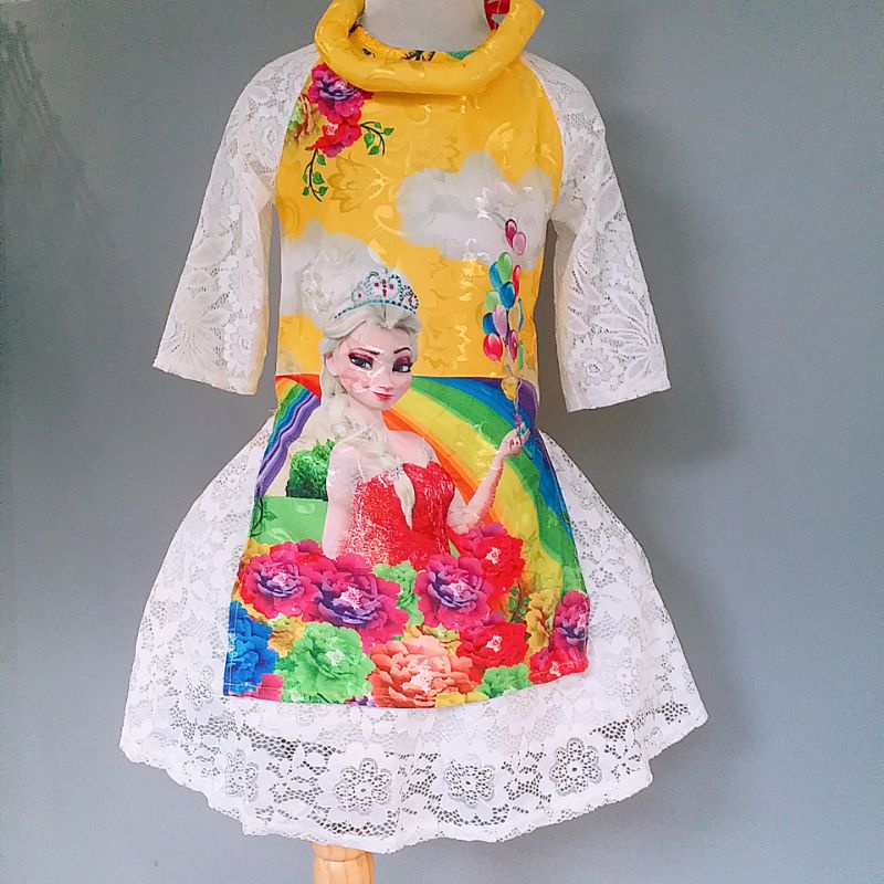 (Xả kho) Áo dài cách tân Elsa (9-13kg)