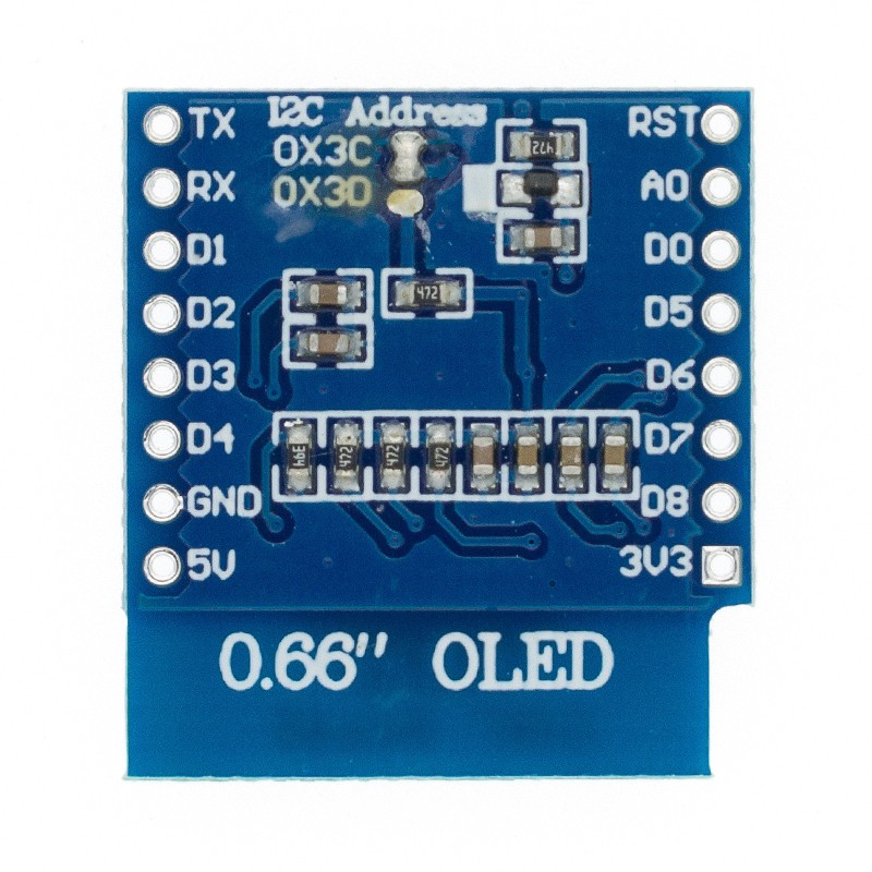 Mô Đun Màn Hình oled 0.66 inch Cho WEMOS D1 MINI ESP32 64X48 0.66 inch