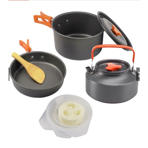 bộ nồi siêu chảo nấu ăn khi đi du lịch 7 món kèm ảnh thật | BigBuy360 - bigbuy360.vn