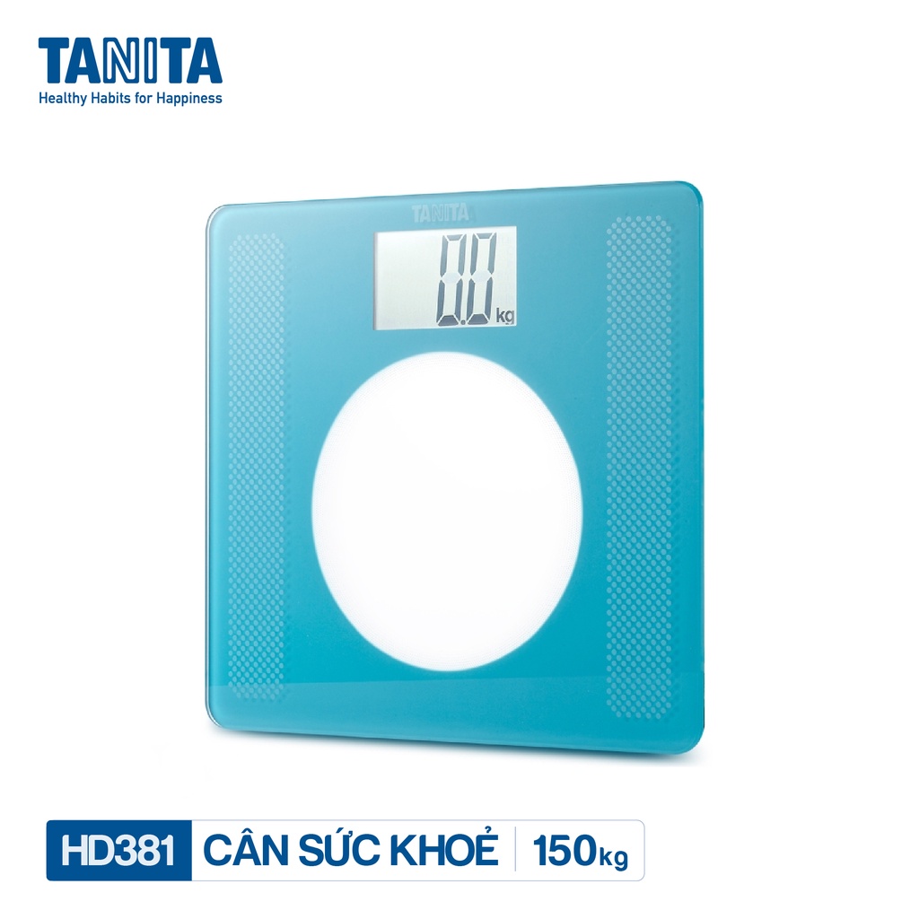 Cân điện tử sức khoẻ TANITA HD381 chính hãng nhật bản,sử dụng gia đình,rõ nét,kính cường lực,bền chắc chắn