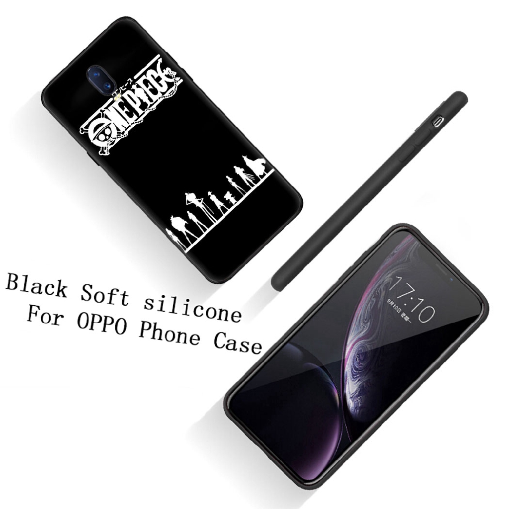 Ốp điện thoại silicon mềm đen hình anime One Piece cho OPPO Reno 3 Pro K5 K3 Realme 5 Pro X Q XT X2 X50