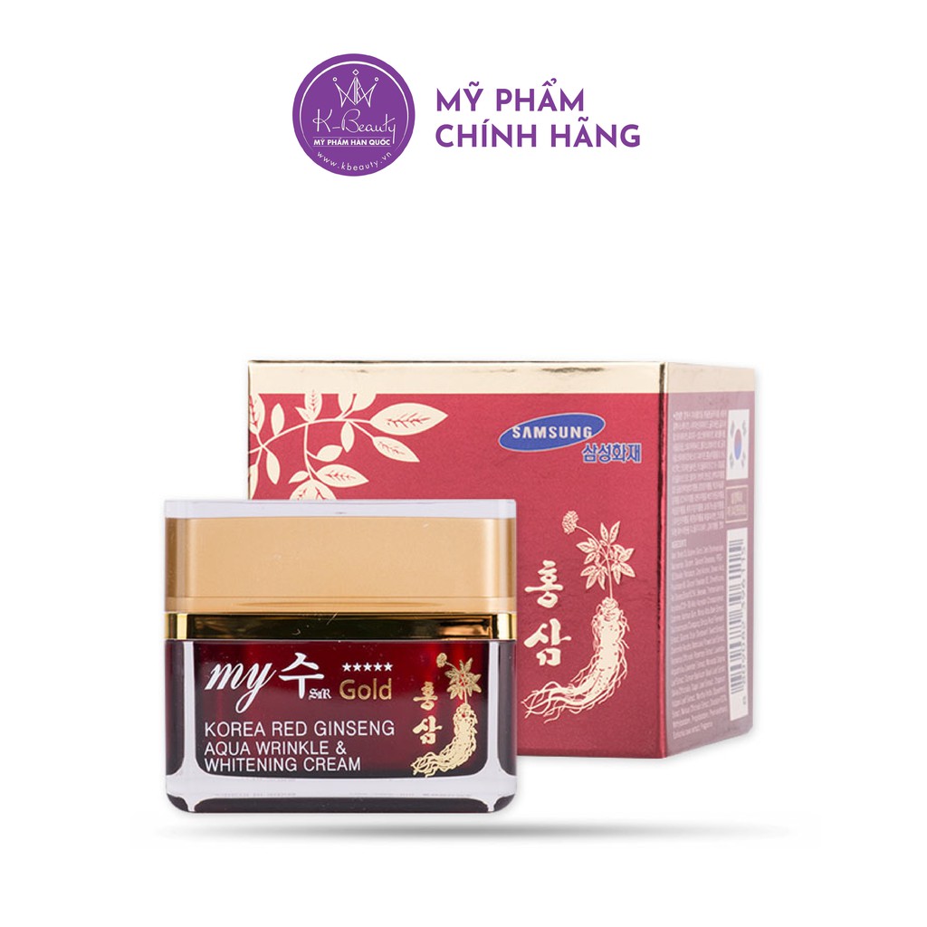 Kem Dưỡng Hồng Sâm My Gold Korea Red Ginseng White Cream 50ml Dưỡng Da Tổng Hợp Ngày Và Đêm KBeauty