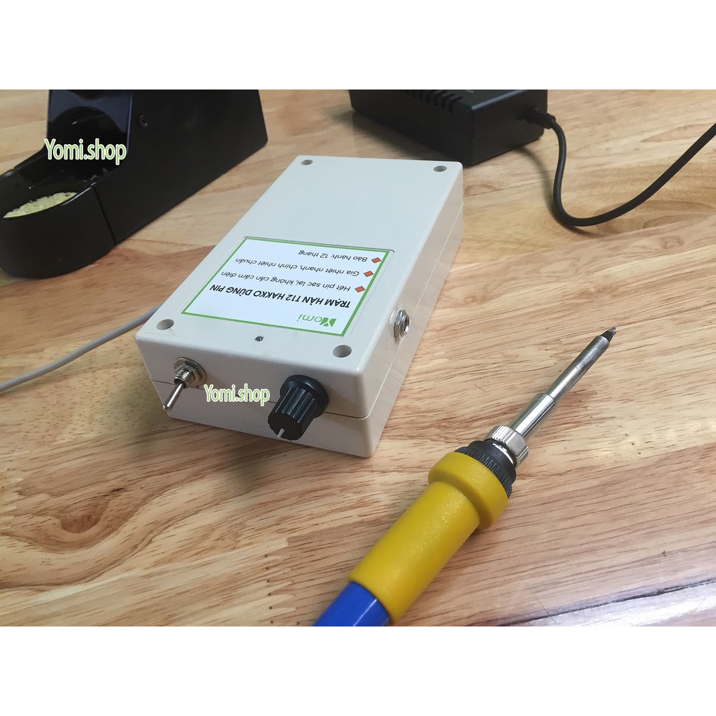Trạm Hàn T12 Hakko Dùng Pin Nguyên Bộ