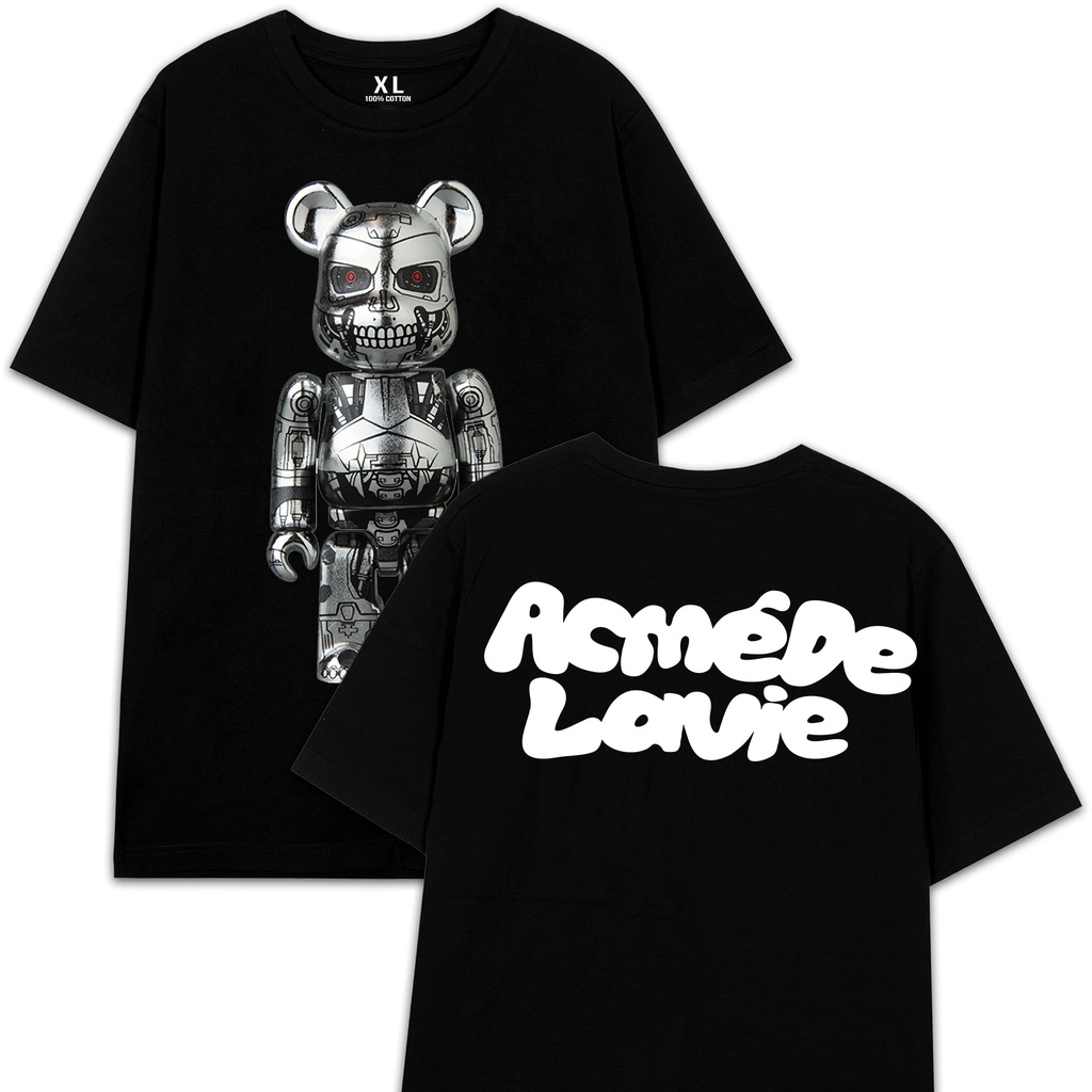 Áo thun ADLV Bearbrick nhiều mẫu thun Cotton co giãn 2chiều Unisex 7-12 Áo Đen