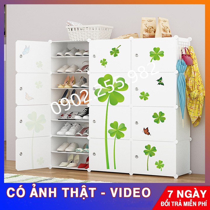 [MẪU ĐỘC] XƯỞNG TỦ NHỰA ĐỂ GIÀY DÉP GIÁ RẺ 3 Ô TO + 18 Ô NHỎ (chia ô) NHIỀU MÀU LỰA CHỌN TẶNG THÊM 1 MÓC CÀI SƯỜN 20K