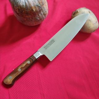 Dao thái santoku masamoto cán gỗ pakka