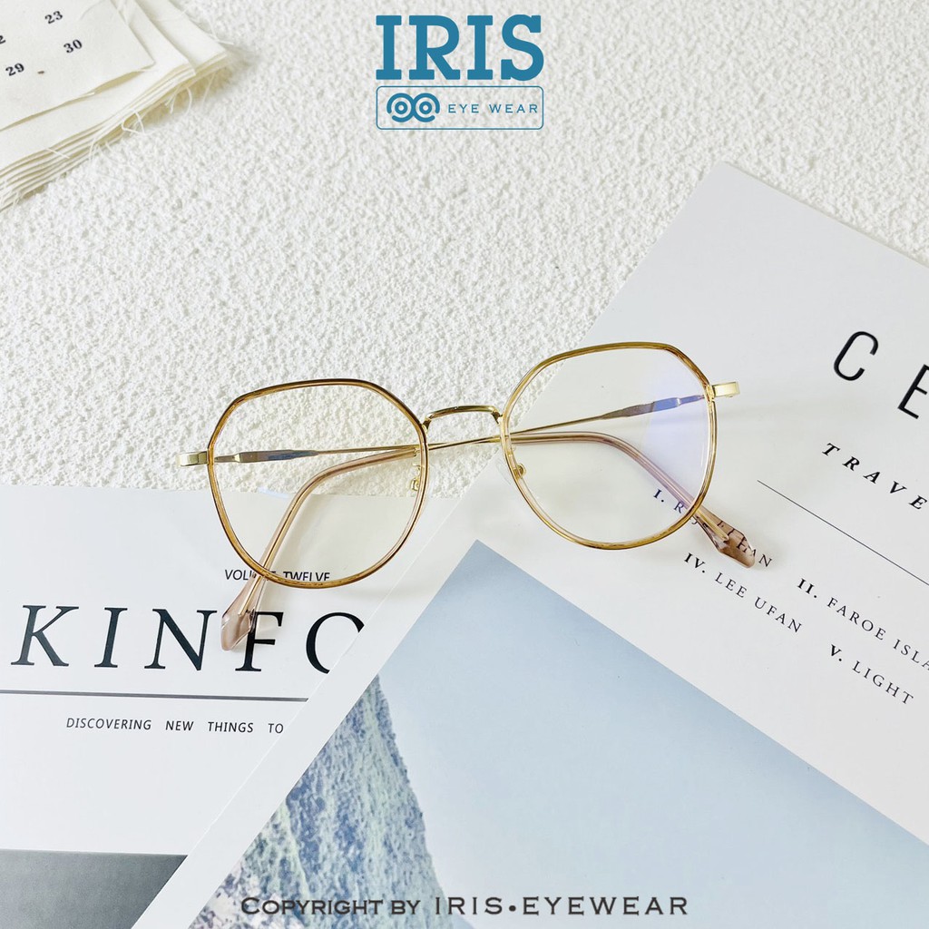 Gọng kính kim loại mảnh kết hơp nhựa viền Hàn Quốc mới về 3332 Iris eyewear 2021