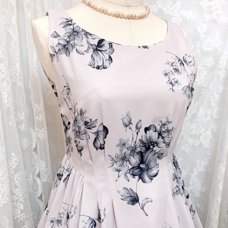 Đầm voan Nhật Coco Deal in hoa tím💜