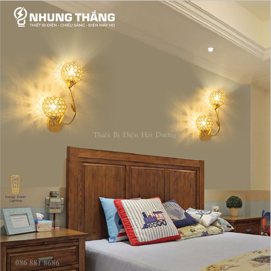 Đèn Gắn Tường DT-B1023 Hình Bông Hoa Tô Điểm Thêm Vẻ Đẹp Tinh Tế Cho Căn Phòng - Tặng Kèm Bóng 3 Chế Độ - BH 1Năm