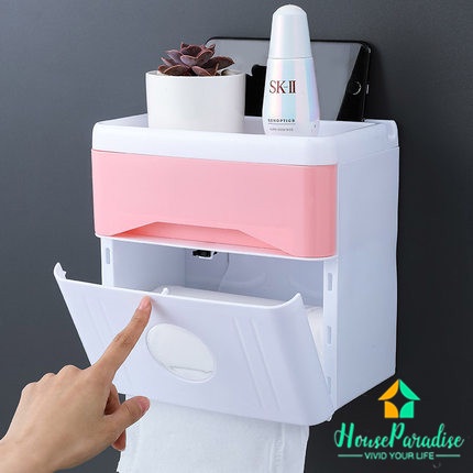 Hộp Đựng Khăn Giấy Chống Nước Không Cần Đục Lỗ Cho Nhà Tắm