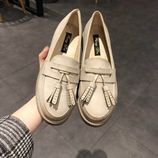 GIÀY LOAFER DA MỀM NƠ | MÀU KHÓI/NÂU DA BÒ