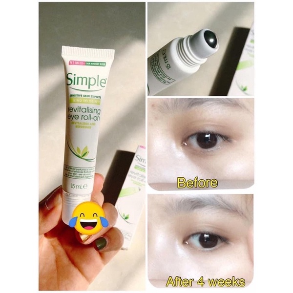 [FREE SHIP] Lăn Dưỡng Mắt Simple Mờ Thâm Quầng Mắt