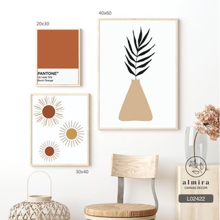 ❌ Bộ 3 tranh tone màu PASTEL NÂU siêu đẹp nhà Almira -  tặng đinh treo 3 chân