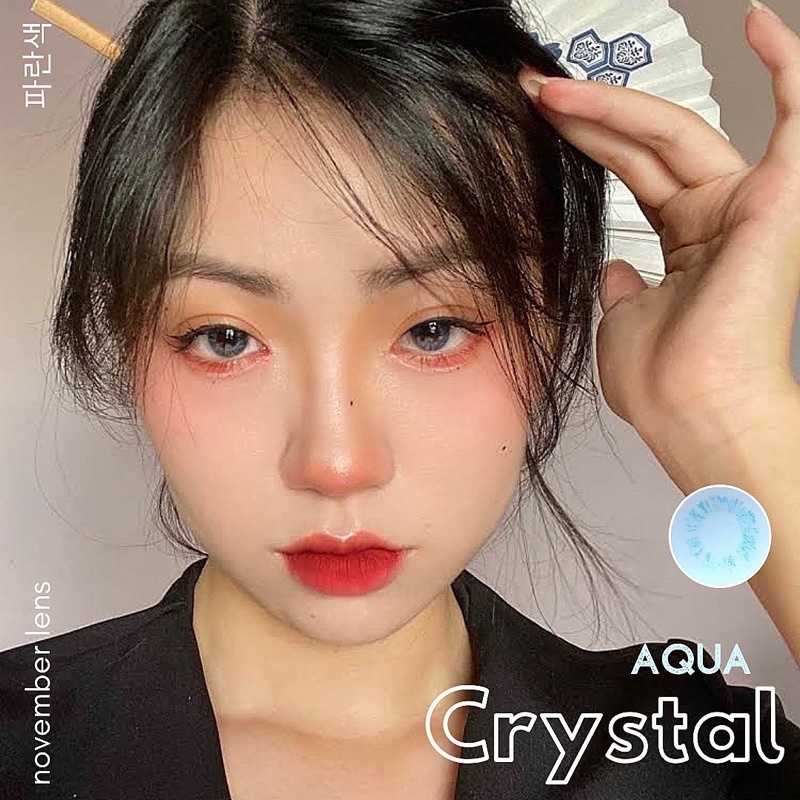 Kính áp tròng màu xanh trong Crystal Aqua Hàn Quốc