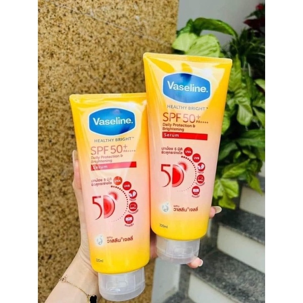 Dưỡng Thể Vaseline Trắng Da Chống Nắng 50X SPF50+ Healthy Bright Serum