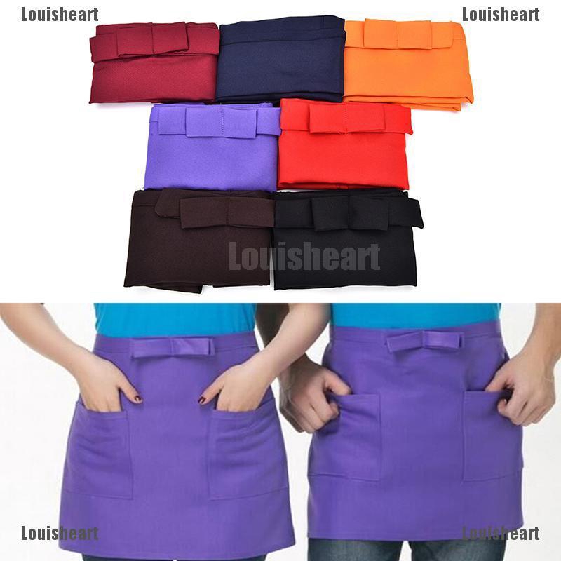 Tạp Dề Ngắn Vải Cotton Cho Nhân Viên Phục Vụ Quán Cà Phê