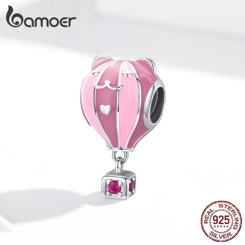 Hạt xỏ vòng tay BAMOER Scc1378 bằng bạc 925 hình mèo dễ thương