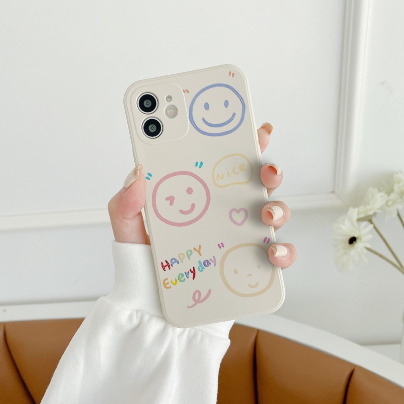 Ốp lưng iphone Happyday viền vuông bảo vệ camera cho ip 6splus/7/7plus/8/8plus/x/xr/xs/11/12/pro/max/plus/13promax e148