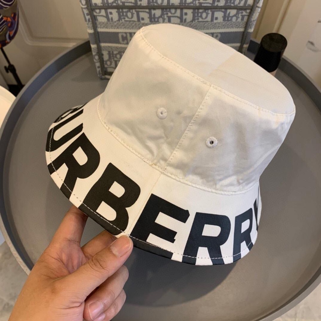 Nón Bucket Burberry Chống Nắng Phong Cách Vintage Cho Nam Nữ