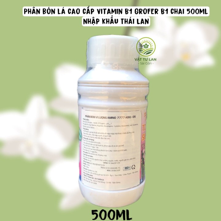 Phân bón lá Thái Lan B1 Grofer B1 Thái Trắng chai 500ml