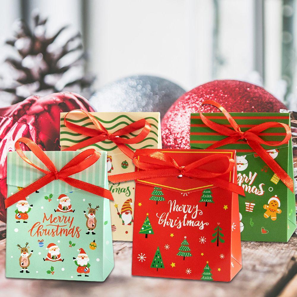 LONTIME Set 12 / 24 Túi Đựng Kem Trang Trí Giáng Sinh ​Sticker Dán Trang Trí Giáng Sinh