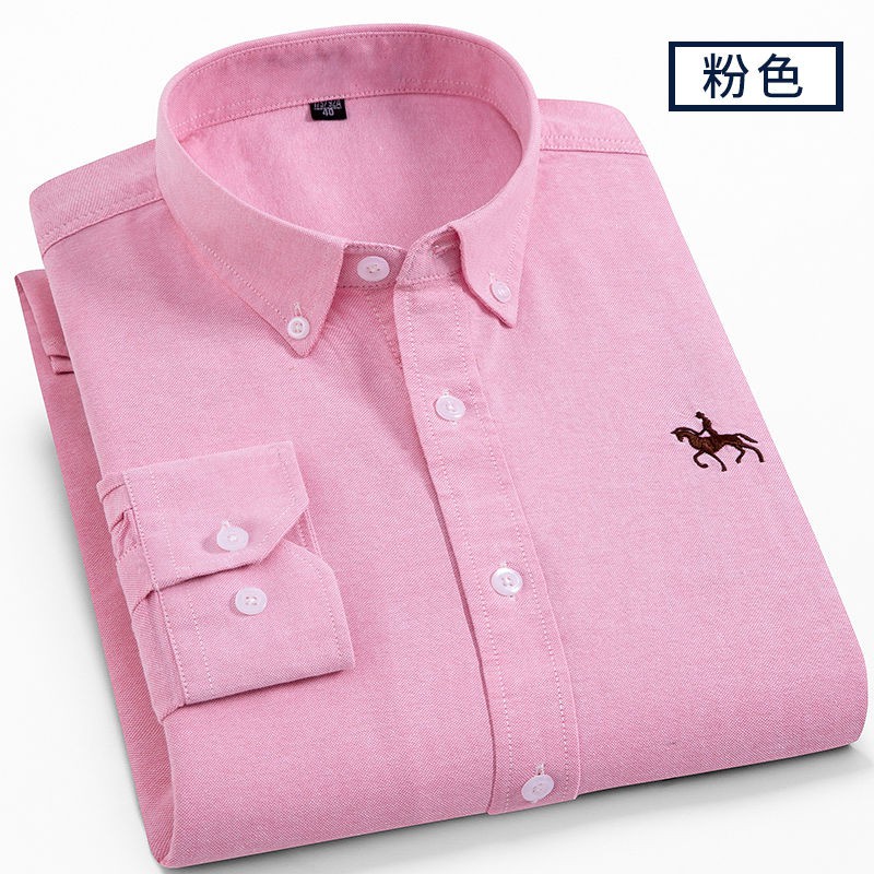 Áo Sơ Mi Dài Tay Vải Oxford 100% Cotton Thời Trang Cho Nam