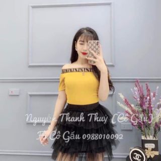 Áo trễ vai bo Thun