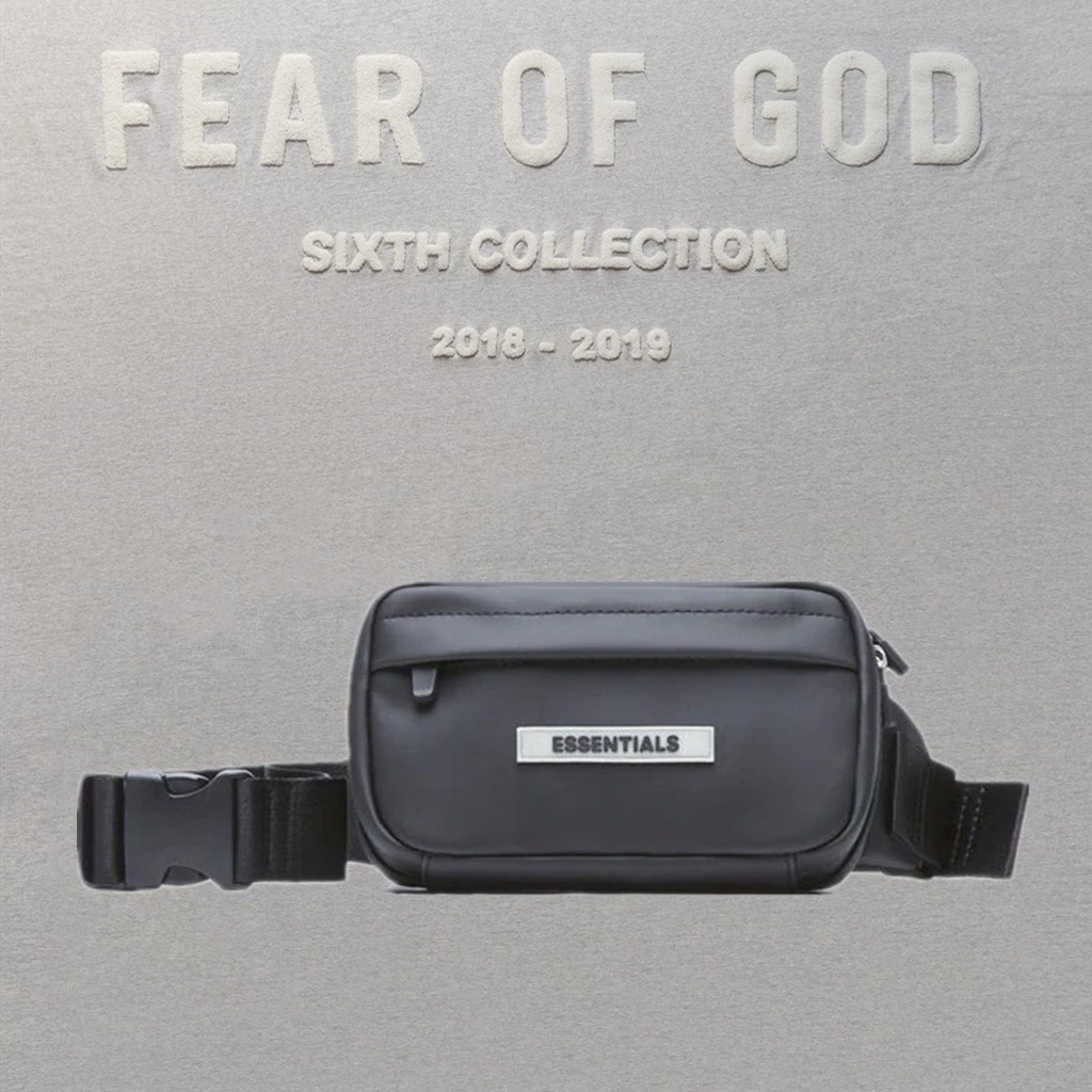 Túi đeo chéo Fear Of God, Túi đeo hông FOG Bag 6th, Chất liệu da chống nước, full tem, tag, túi zip DuSo.Lux