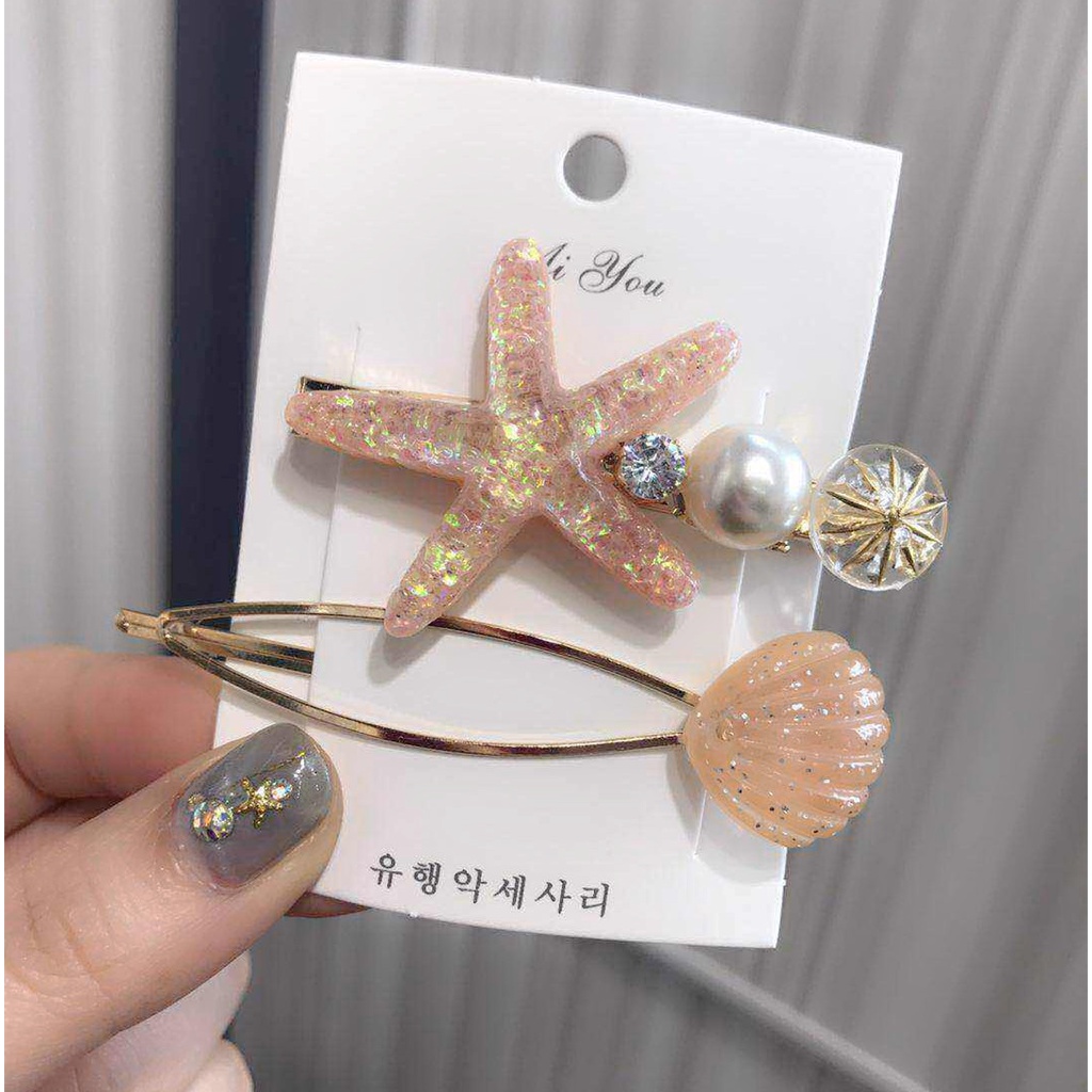 Kẹp tóc hình sao biển thời trang Hàn Quốc dễ thương