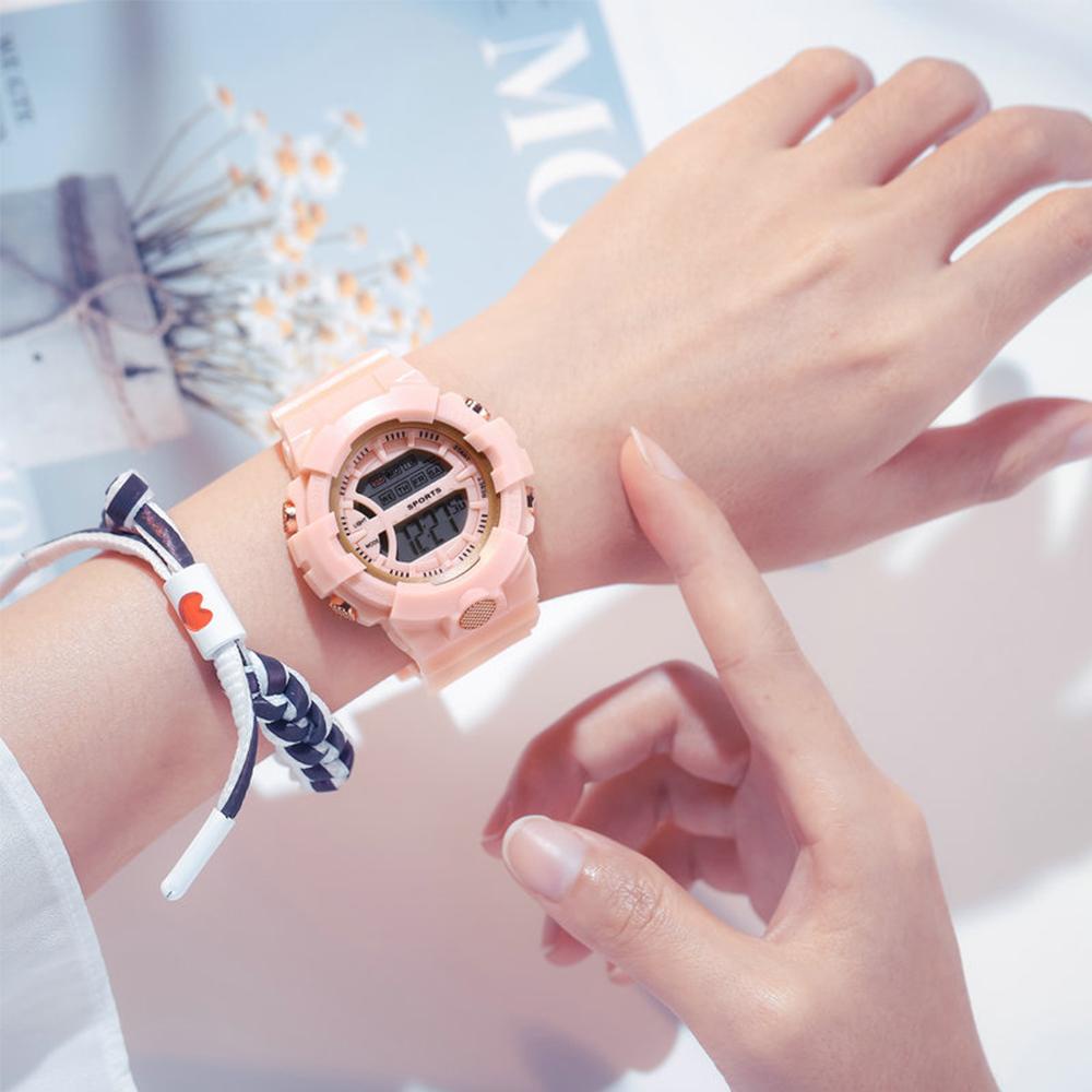 Đồng Hồ Thể Thao Kỹ Thuật Số Phát Sáng Thiết Kế Đơn Giản Cho Học Sinh