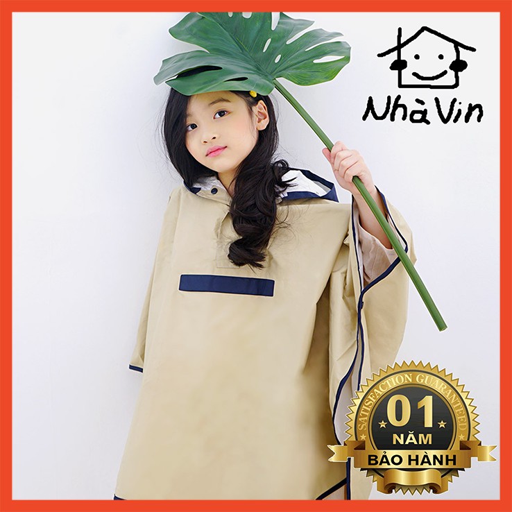 Áo mưa em bé cao cấp, áo mua cho bé Style Hàn Quốc, thương hiệu Nhà Vin