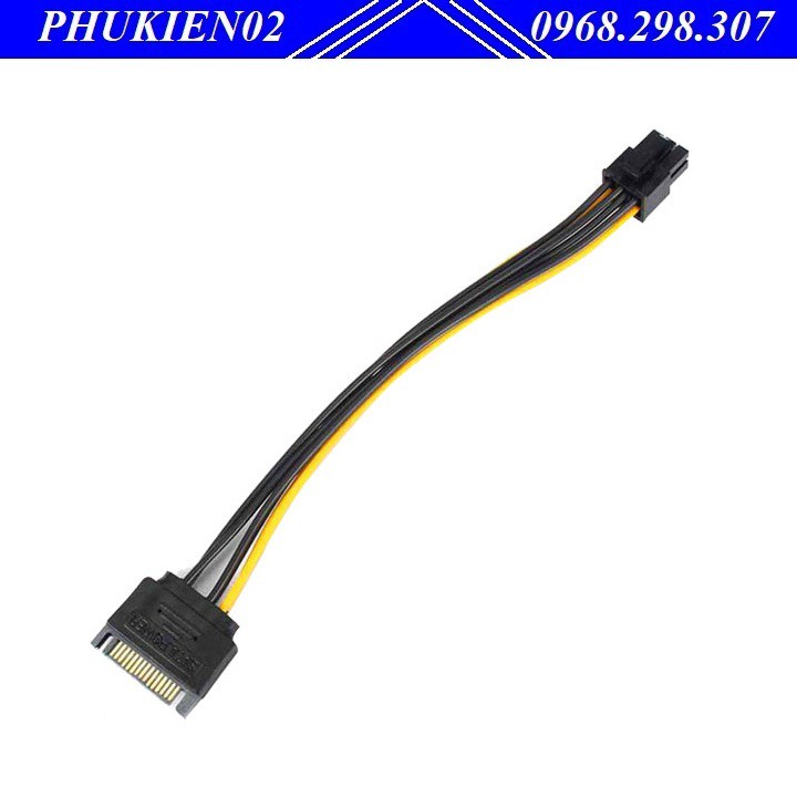 Cáp đổi nguồn SATA sang molex 6pin