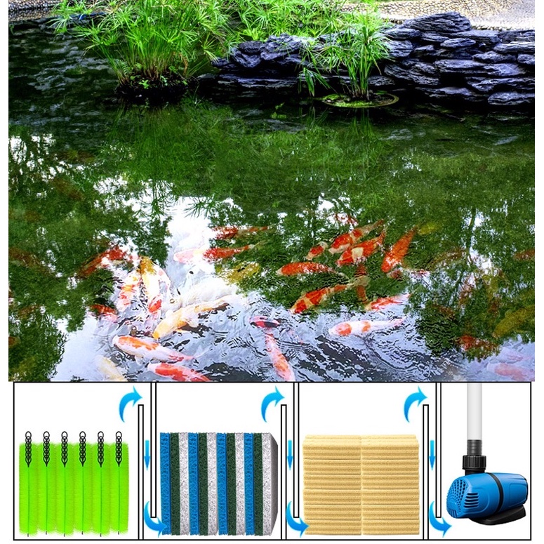 Chổi lọc 40cm - vật liệu lọc hồ cá cảnh, cá koi.