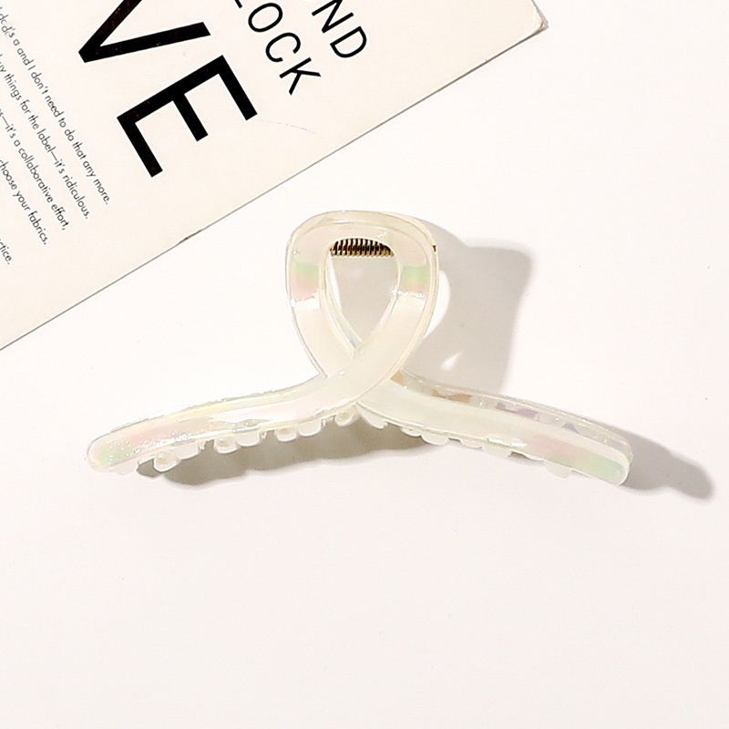 Kẹp tóc càng cua trong suốt màu laser thời trang cho nữ nhiều kiểu dáng